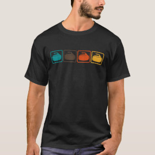 Curling Retro Vintage IJssporten Curler Speler T-shirt
