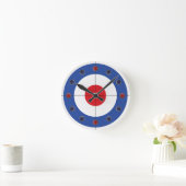 Curling Rock Marker Clock- (Blue) Ronde Klok (Huis)