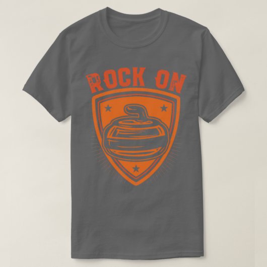 Curling Rock on curling game curling player T-shirt (Design voorkant)