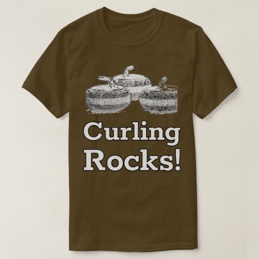 Curling Rocks Blk T-shirt (Design voorkant)