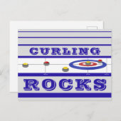 Curling Rocks Briefkaart (Voorkant / Achterkant)