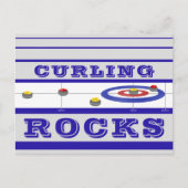 Curling Rocks Briefkaart (Voorkant)
