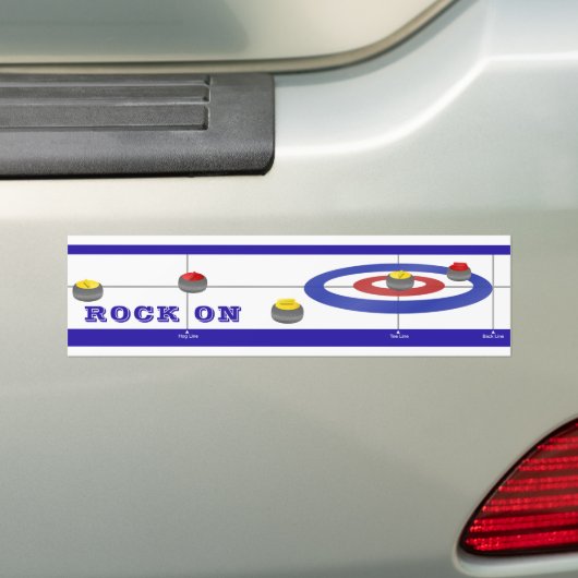 Curling Rocks Bumpersticker (Op auto)
