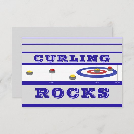 Curling Rocks Kaart (Voorkant / Achterkant)