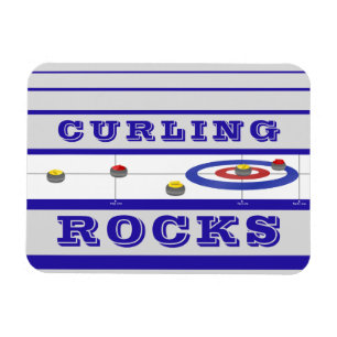 Curling Rocks Magneet