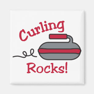 Curling Rocks Magneet