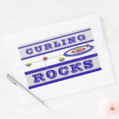 Curling Rocks Rechthoekige Sticker (Envelop)