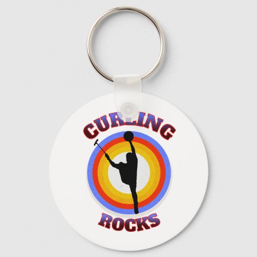 Curling Rocks Sleutelhanger (Achterkant)