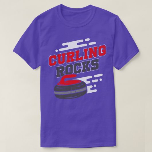 Curling Rocks Sport Curler Gift T-shirt (Design voorkant)