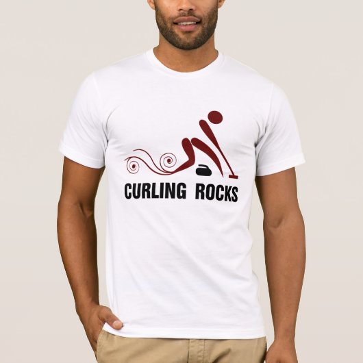 Curling Rocks T-shirt (Voorkant)