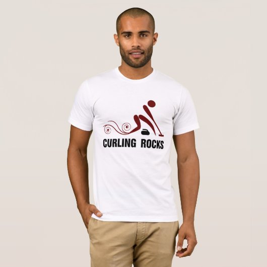 Curling Rocks T-shirt (Voorkant volledig)