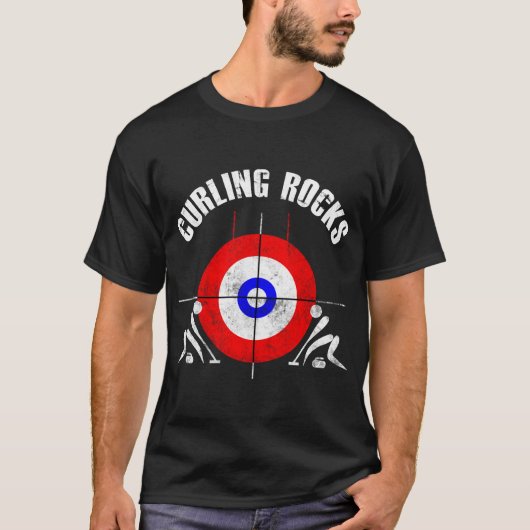 Curling Rocks T-shirt (Voorkant)
