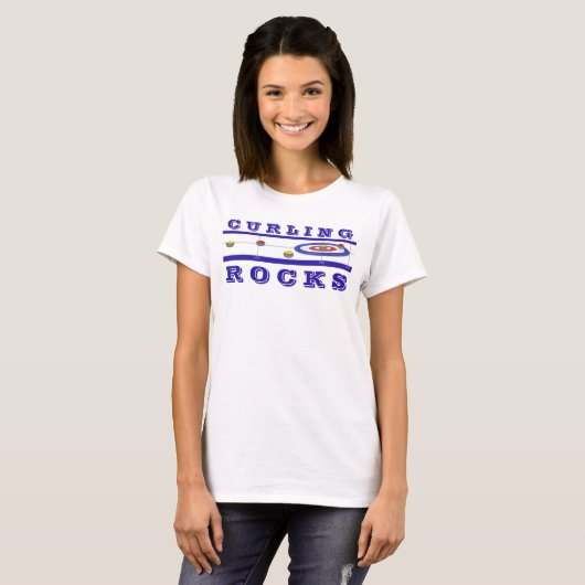 Curling Rocks T-shirt (Voorkant volledig)