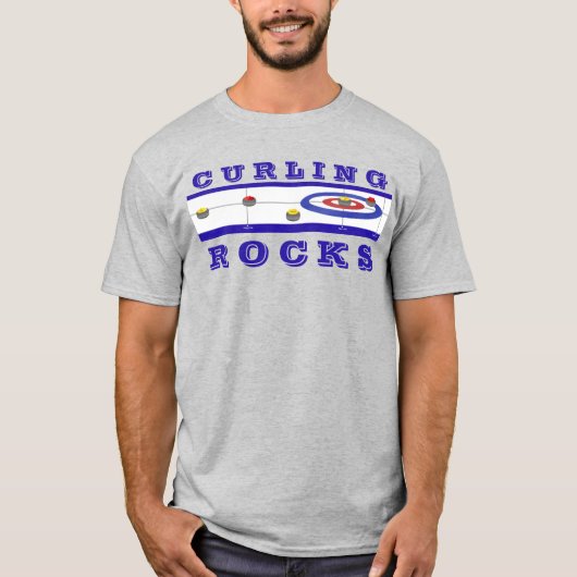 Curling Rocks T-shirt (Voorkant)