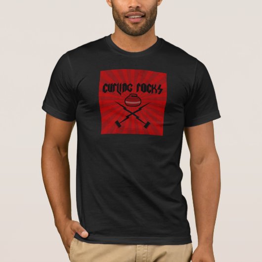 Curling Rocks T-shirt (Voorkant)