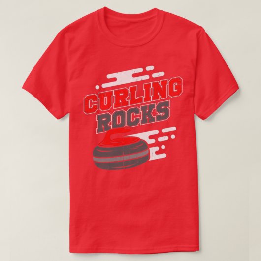 Curling Rocks T-shirt (Design voorkant)