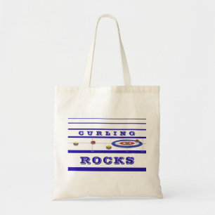 Curling Rocks Tote Bag