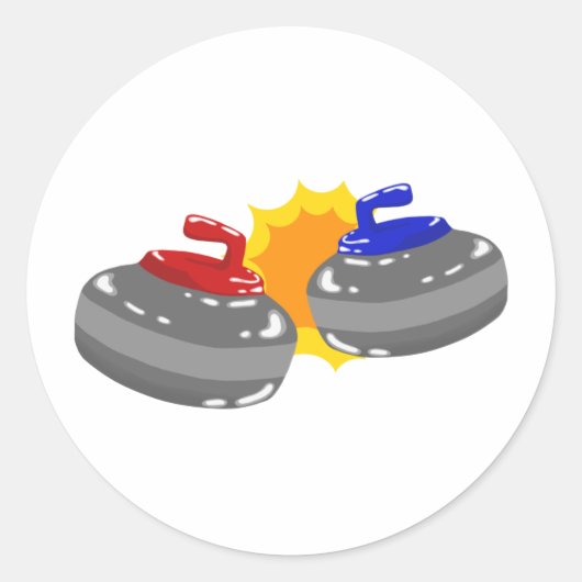 Curling Ronde Sticker (Voorkant)