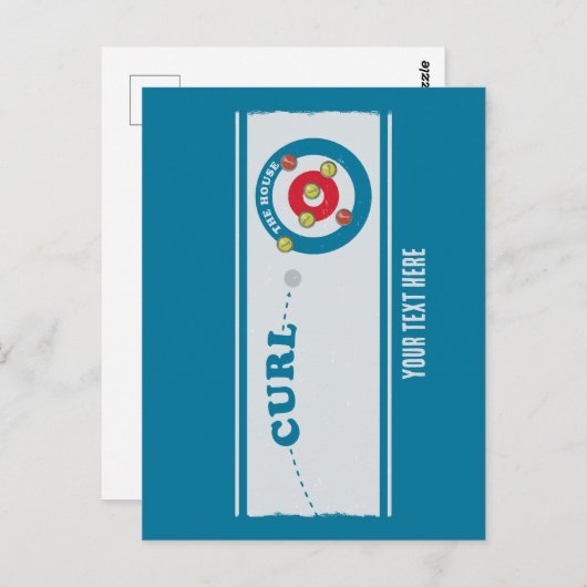 Curling sheet Curling stones Briefkaart (Voorkant / Achterkant)