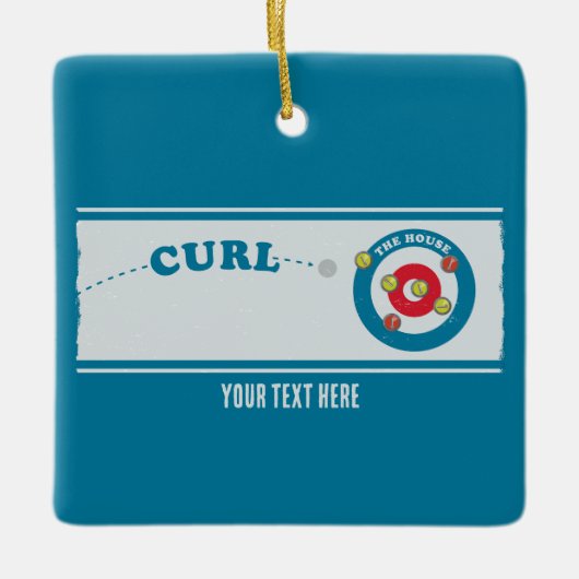 Curling sheet Curling stones Keramisch Ornament (Voorkant)