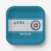 Curling sheet Curling stones Papieren Bordje (Voorkant)