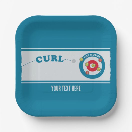 Curling sheet Curling stones Papieren Bordje (Voorkant)