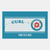 Curling sheet Curling stones Rechthoekige Sticker (Voorkant)