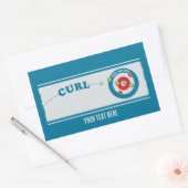 Curling sheet Curling stones Rechthoekige Sticker (Envelop)