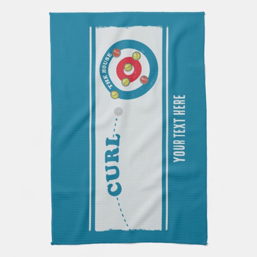 Curling sheet Curling stones Theedoek (Verticaal)