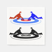 Curling Spelers Papieren servetten (Voorkant)