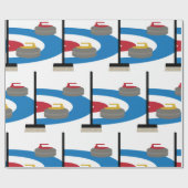 Curling Sport Cadeaupapier (Vlak)
