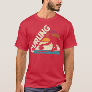 Curling Sport Curler Player Silhouette T-shirt