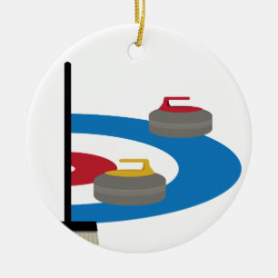 Curling Sport Keramisch Ornament