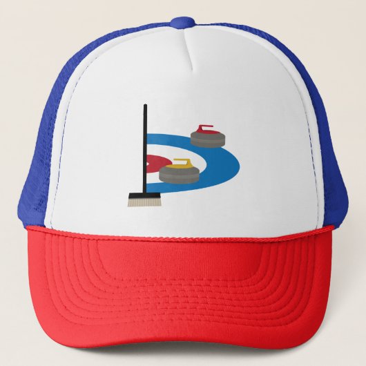 Curling Sport Trucker Pet (Voorkant)