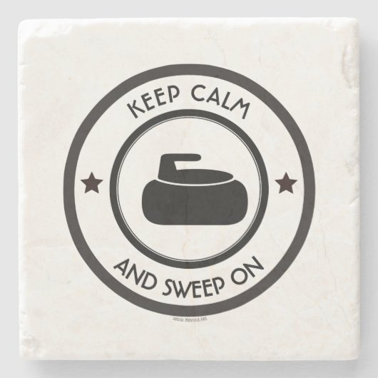 Curling Stenen Onderzetter (Voorkant)