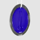 Curling Stone Blue Sports Fun Ornament (voorkant)