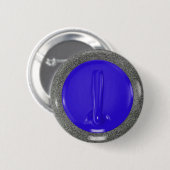 Curling Stone Blue Sports Fun Ronde Button 5,7 Cm (Voorkant /achterkant)