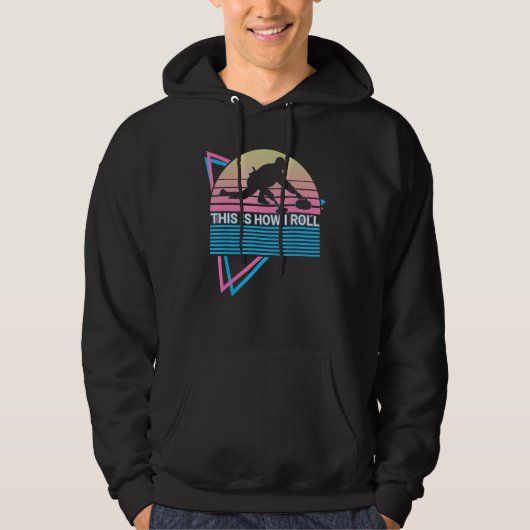 Curling Stone Curling Player Retro This Is How I R Hoodie (Voorkant)
