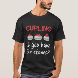 Curling Stone Quote Grappig Gezegde Speler Sport T T-shirt