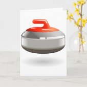 Curling Stone Wenskaarten Kaart (Gele Bloem)