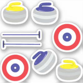Curling Stones, Bezems en Doelen Sticker