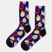 Curling Stones en Targets Patroon Sokken (Links)