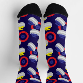 Curling Stones en Targets Patroon Sokken