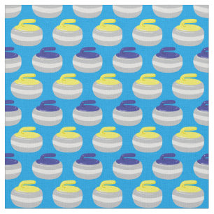 Curling Stones Patroon Stof