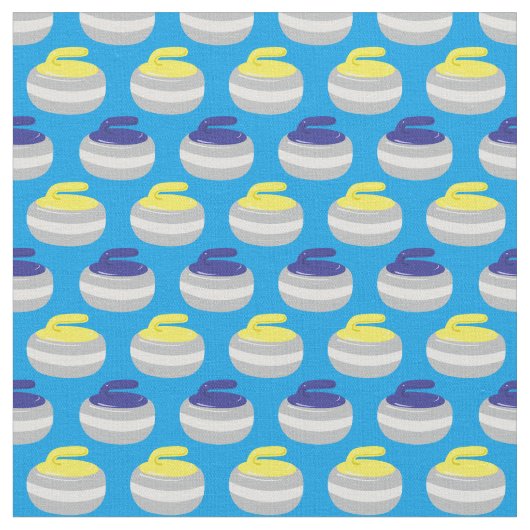 Curling Stones Patroon Stof (Close Up)