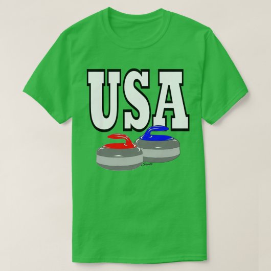 CURLING STONES USA T-SHIRT (Design voorkant)