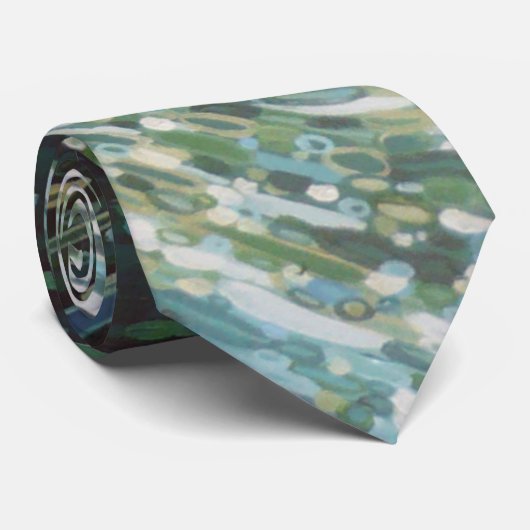 Curling Surf Ocean Wave Stropdas Blue & Green door (Opgerold)