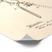 Curling Tangen 1908 Patent Art Old Peper Poster (Hoek)