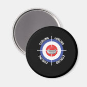 Curling Target Ice Chess Boules Shuffleboard Gift Magneet (Voorkant / Achterkant)