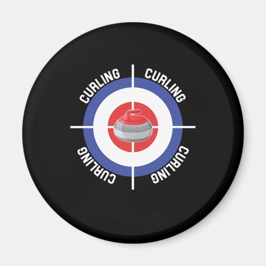 Curling Target Ice Chess Boules Shuffleboard Gift Magneet (Voorkant)